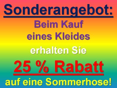 Sommerangebot 